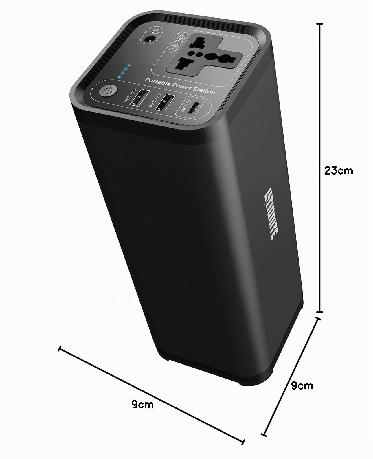 LITIONITE Hurakan 200W / 46.400mAh Powerbank Externer Akku Batterie Tragbarer Mini-Generator - 1x Steckdose 220V - 1x PD USB-C - Ladegerät für Laptop/Elektroroller/LED/Drohne/CPAP/MacBook/PC