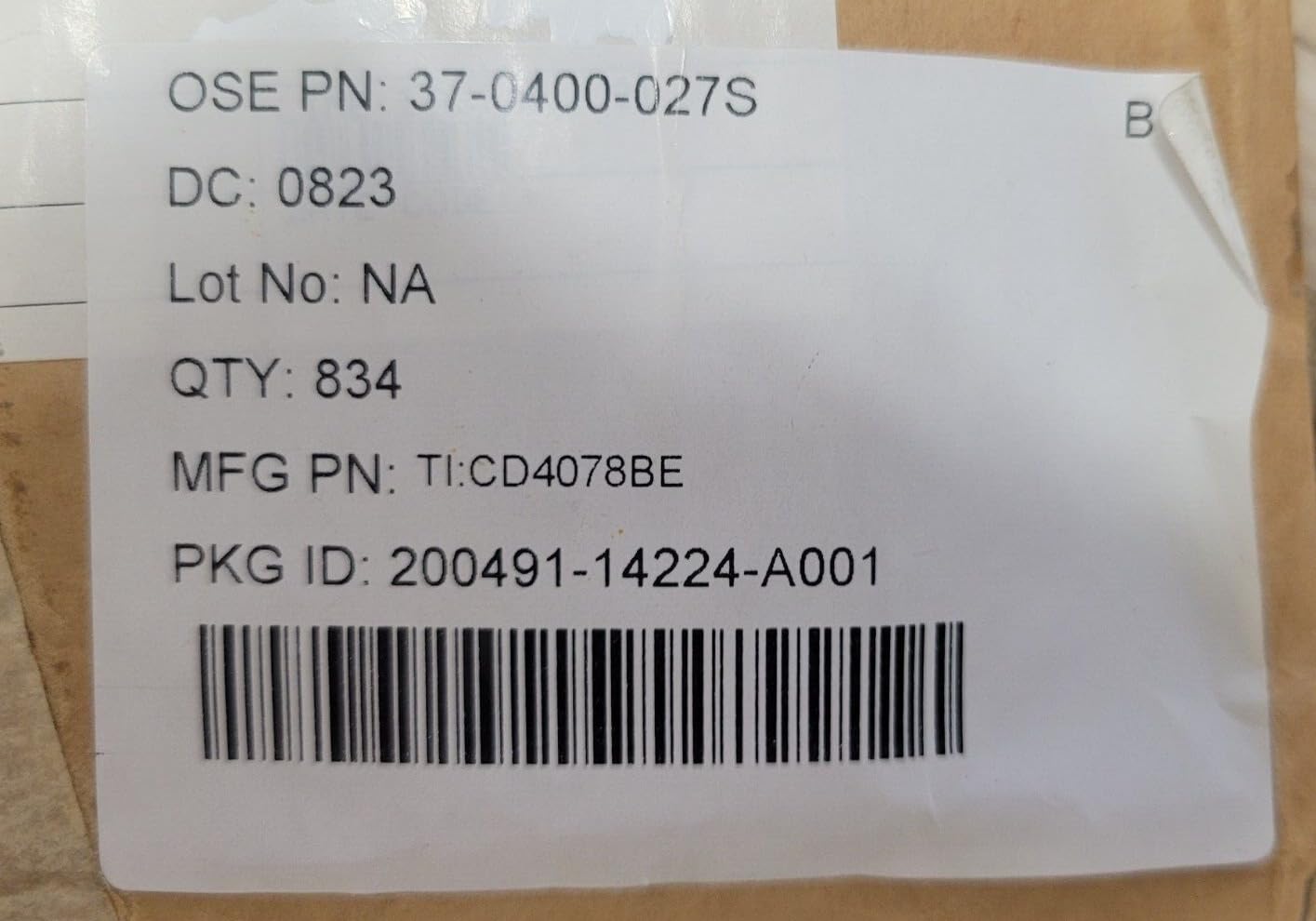 (1 PC) CD4078BE TI IC 8-in NOR/OR GATE 14-DIP