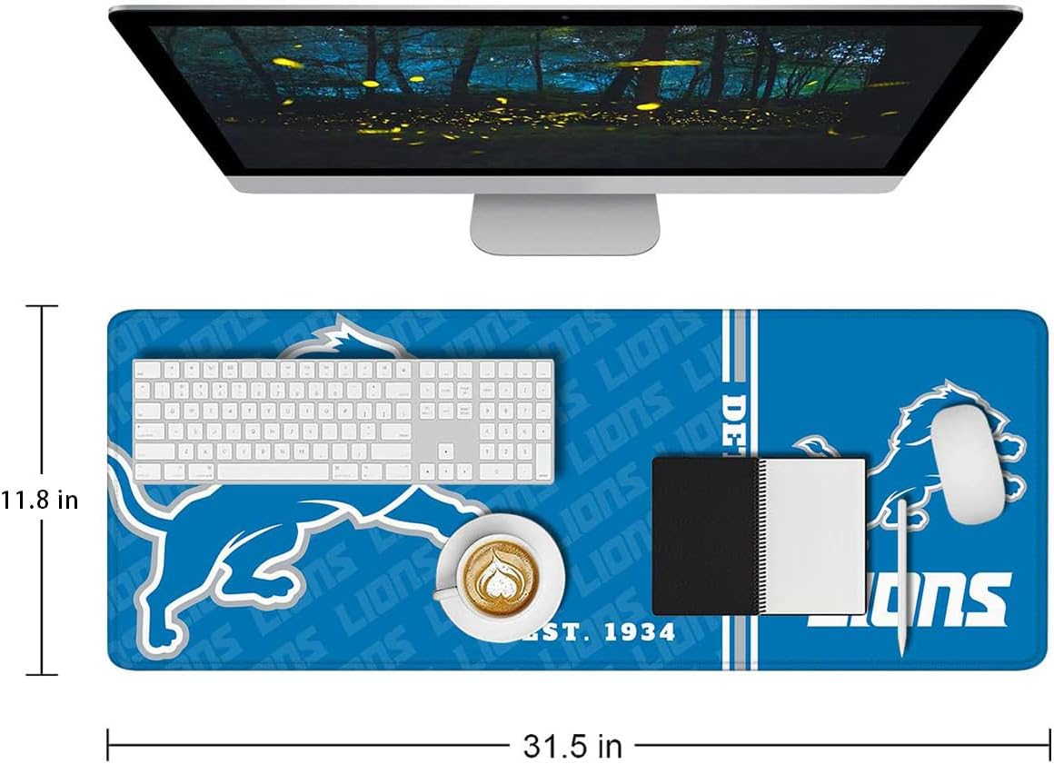 Mouse Pad Extended Large Gaming Desk Pad 31.5 x 11.8 Inch, XL Mousepad Topographic Mouse Pad with Anti-Slip Rubber Base for Detroit Home Office - Image 2