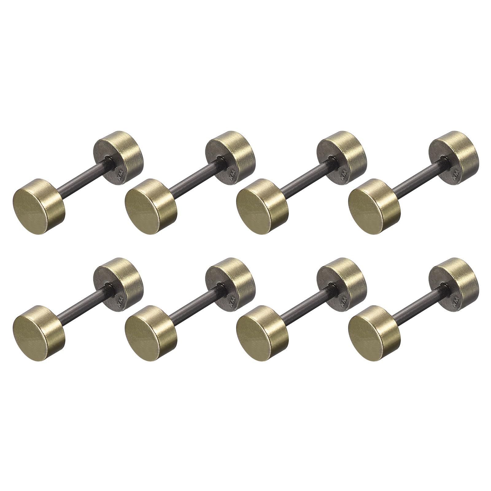 sourcing map 8 Stück Metall Ledernieten Schraubnieten Tasche Riemen Verbindung Schnalle 16x26mm Geldbörse Hantel Form Nieten für Handtasche Gürtel Griff Konnektiv Dekoration (Bronze Ton)