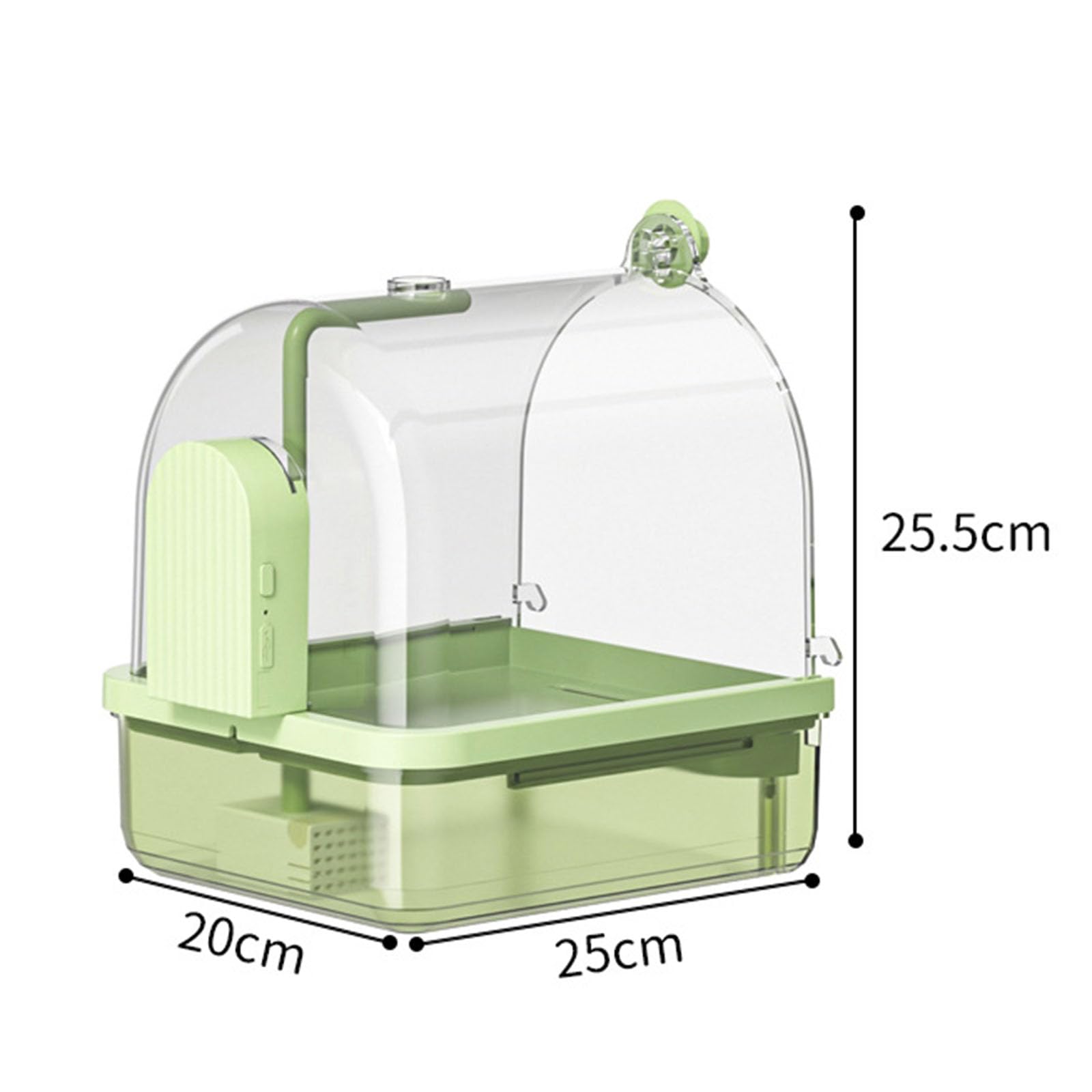 Bañera para pájaros, bañera transparente ajustable con base antideslizante, cómoda y limpia, adecuada para pájaros pequeños