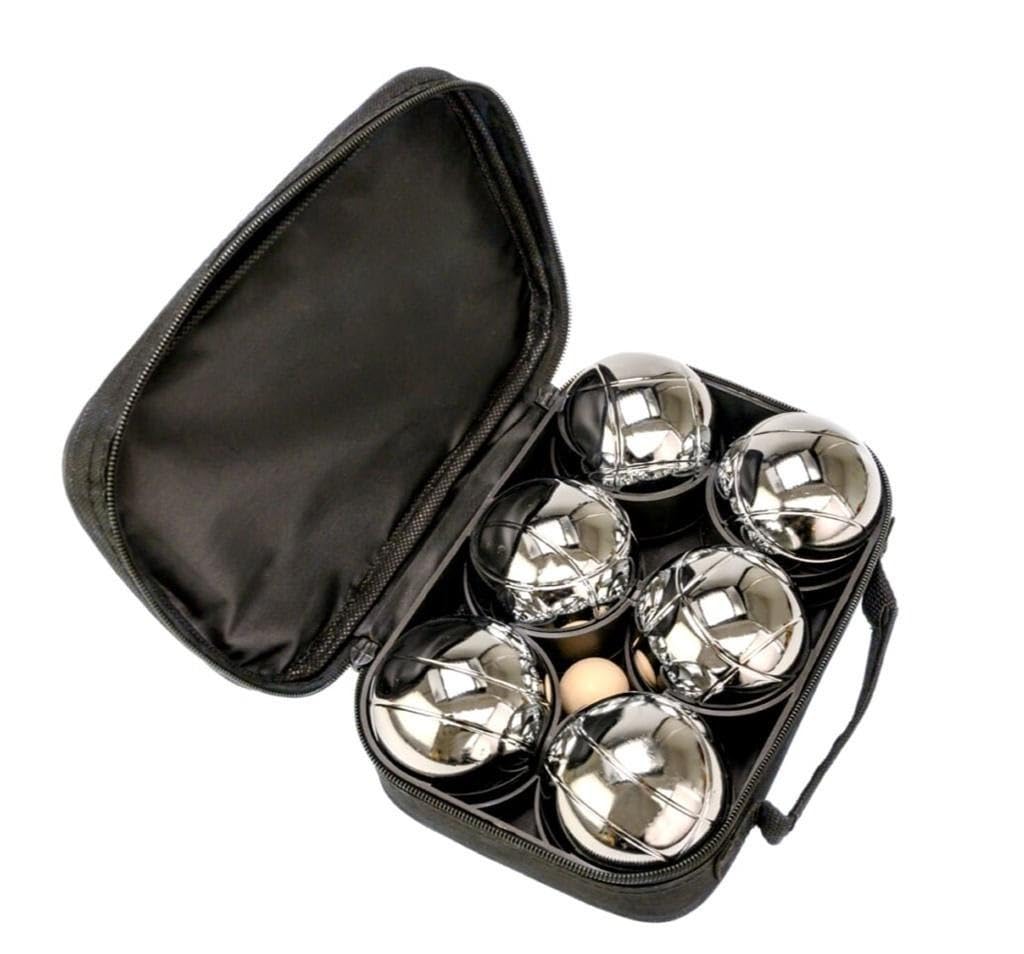 Boules de pétanque 3 pièces Tactic et sacoche de transport en nylon souple