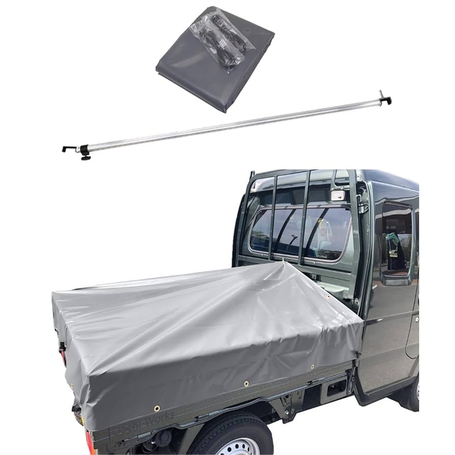 新品 国産エステル帆布 スーパーキャリイ 荷台シート スロープ型 軽トラック Amazon.co.jp: トラックシート スーパーキャリイ用シート 伸縮式