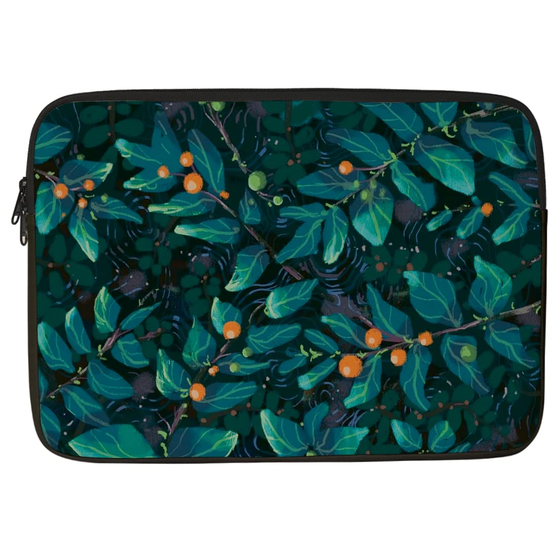 Crazyify Leaf Printed Laptop Sleeve/Laptop Case Cover/Laptop Bag 14 Inch with Shockproof&Waterproof Linen On All Inner Sides|MacBook/Laptop Sleeve for Men&Women,Blue (B0B49ML111) Amazon Price History, Amazon Price Tracker