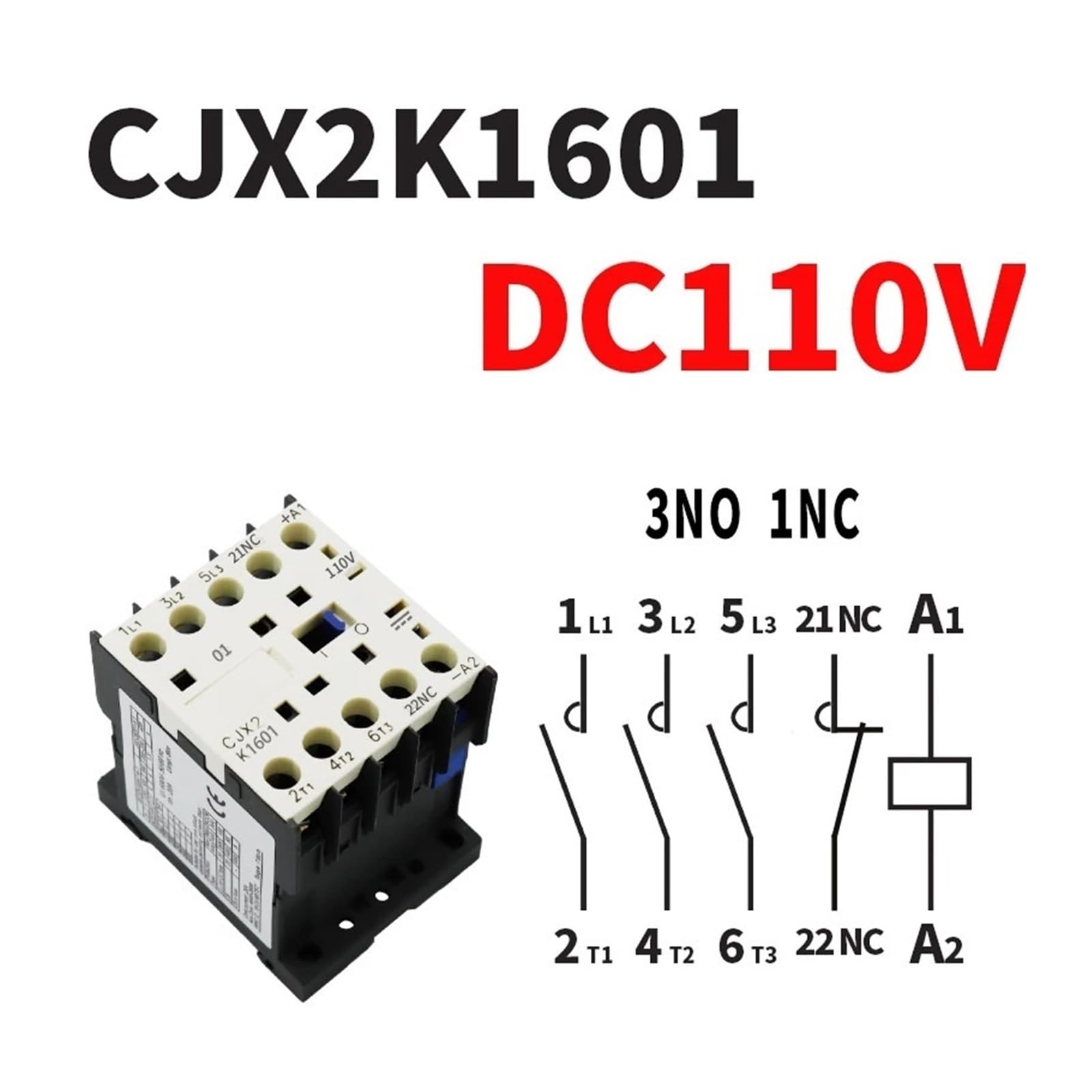 CJX2K1601Z małe zabezpieczenie DC LP1K1601 ochrona napięcie 110 VDC