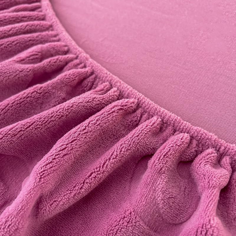 Fleece Fitted Sheet with 360° Full Elastic 3pcs - Anti-Static Thermal Milk Winter Warm Flannel Mattress Protector Cover, Less Shedding & Shift-Proof for Queen Size Bed(Deep Gray,King-70.8x78.7in)