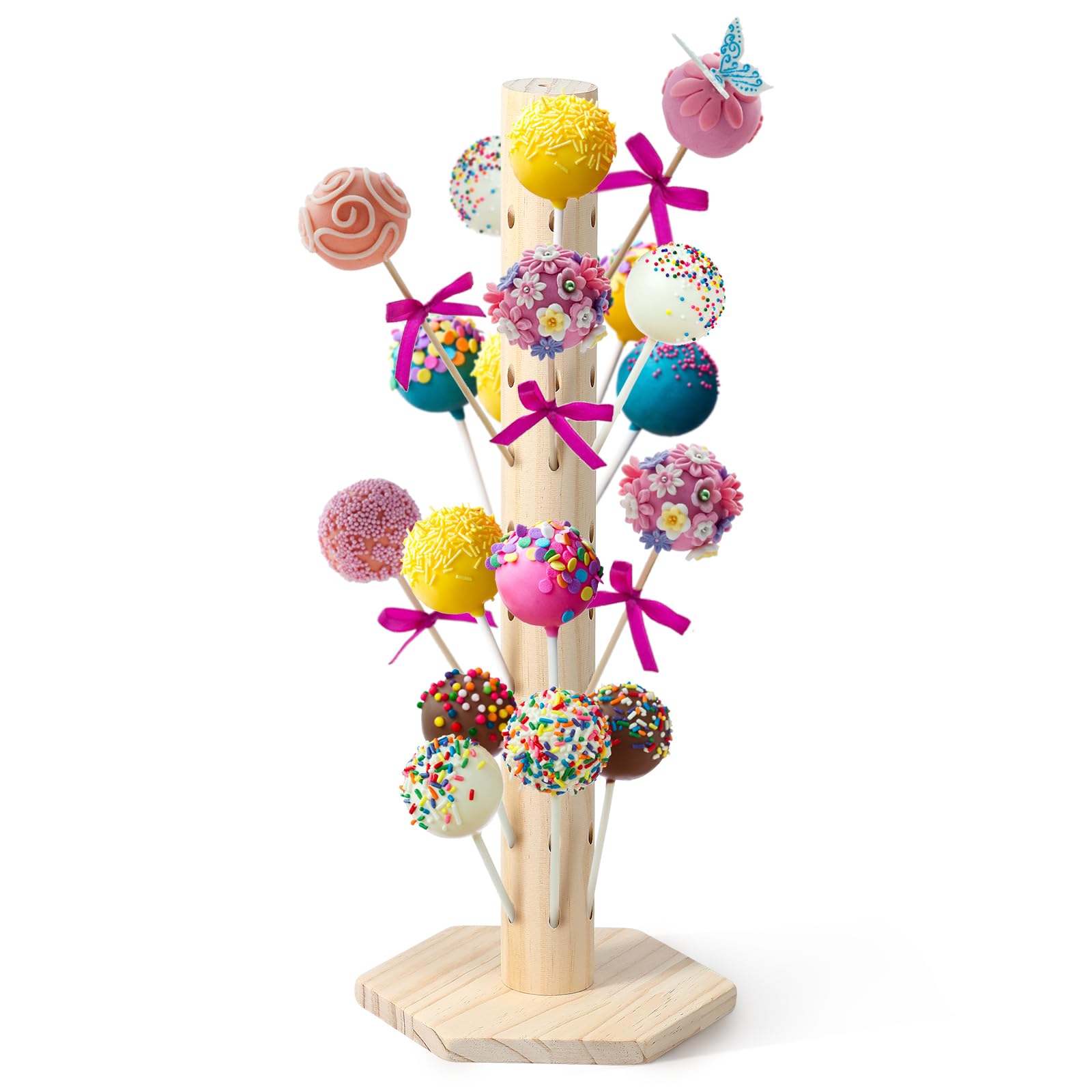 Amazon.com: Abizarch Cake Pop Display Stand, 60 Holes Wooden