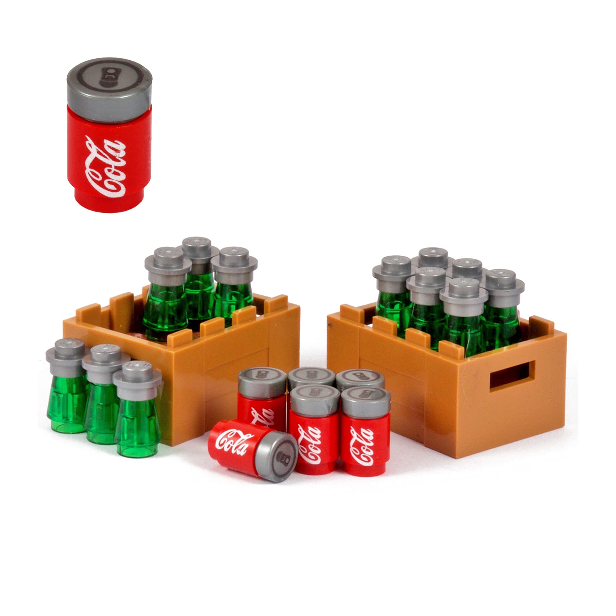 Drinks Crates with Cola and Beers | Custom kit made with real LEGO Bricks | Instructions Included