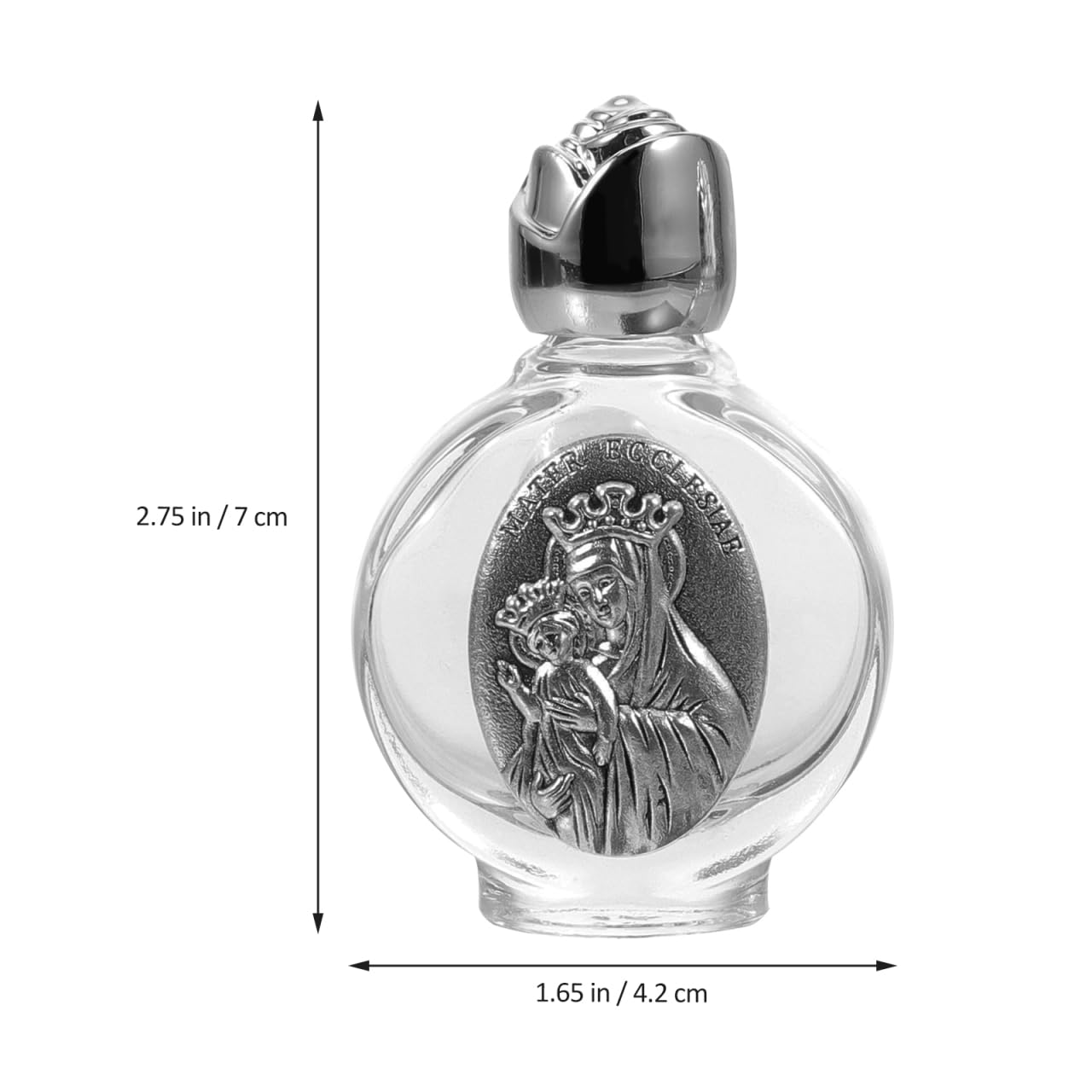 Angoily 2 botellas de agua de cristal, recipiente de agua rellenable, dispensador de agua católica, recipiente de perfume vacío, para fiesta de bautizo católica de Halloween,