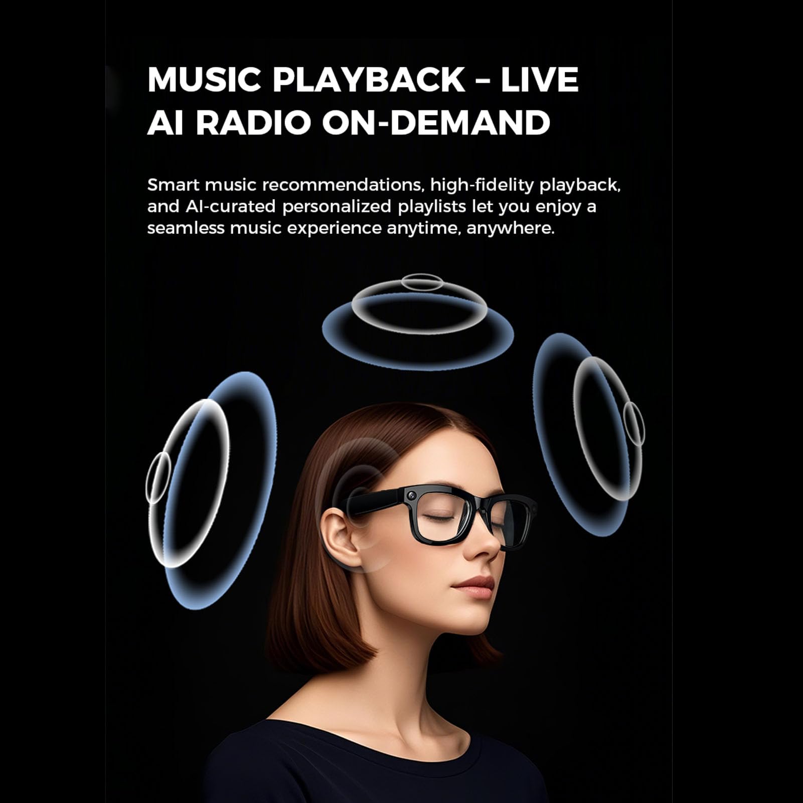 Amazon | Acogedor 男性用のスマートグラス、AIリアルタイム翻訳(日本