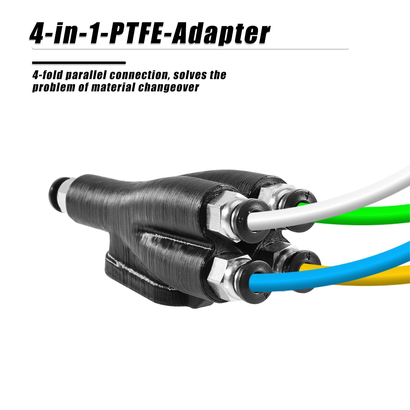 4-in-1 PTFE Adapter Für Bambulab 3D-Drucker - Magnetischer AMS Schlauchverbinder