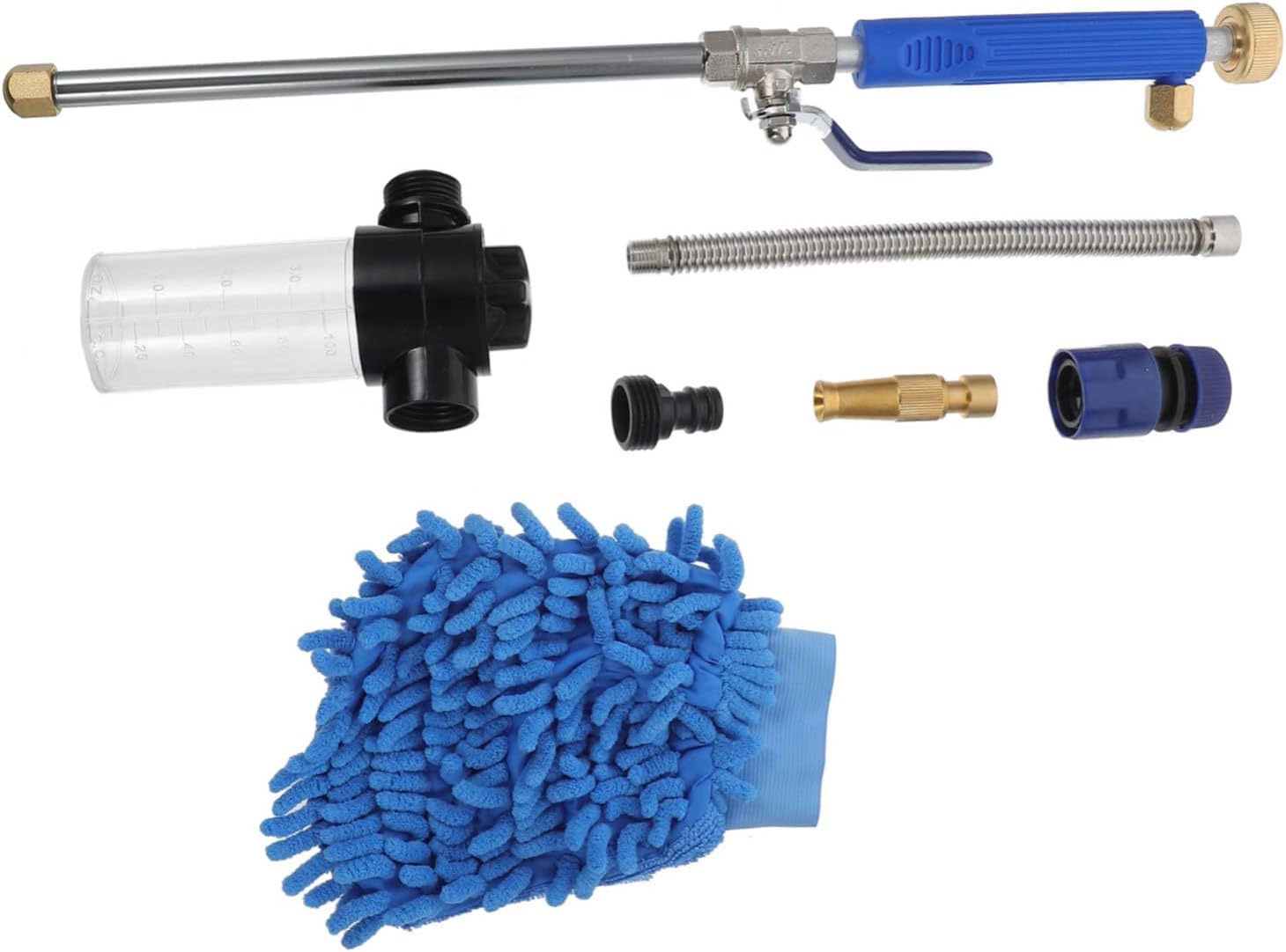ibasenice 1set High Pressure Flusher Set Car Cleaning Tools Garden Sprayers Wands Towel Pressure Washer Car Cleaning Kit
