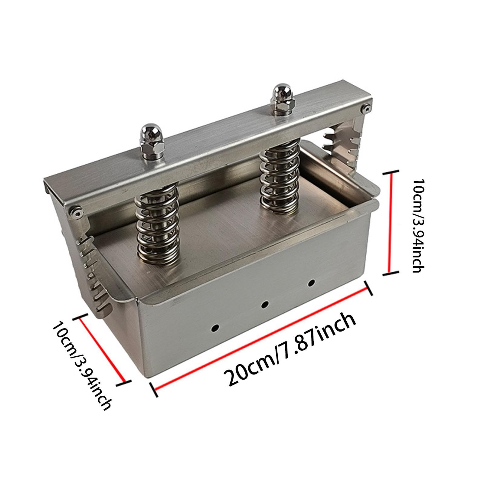 Edelstahl Fleischpresse Fleischklopfer, Schinkenmacher Fleischpresse, Fleischpresse Werkzeugkasten, rechteckig, Presswerkzeug für hausgemachte Rindfleisch, Huhn, Schwein, Steaks, 1.5 KG B