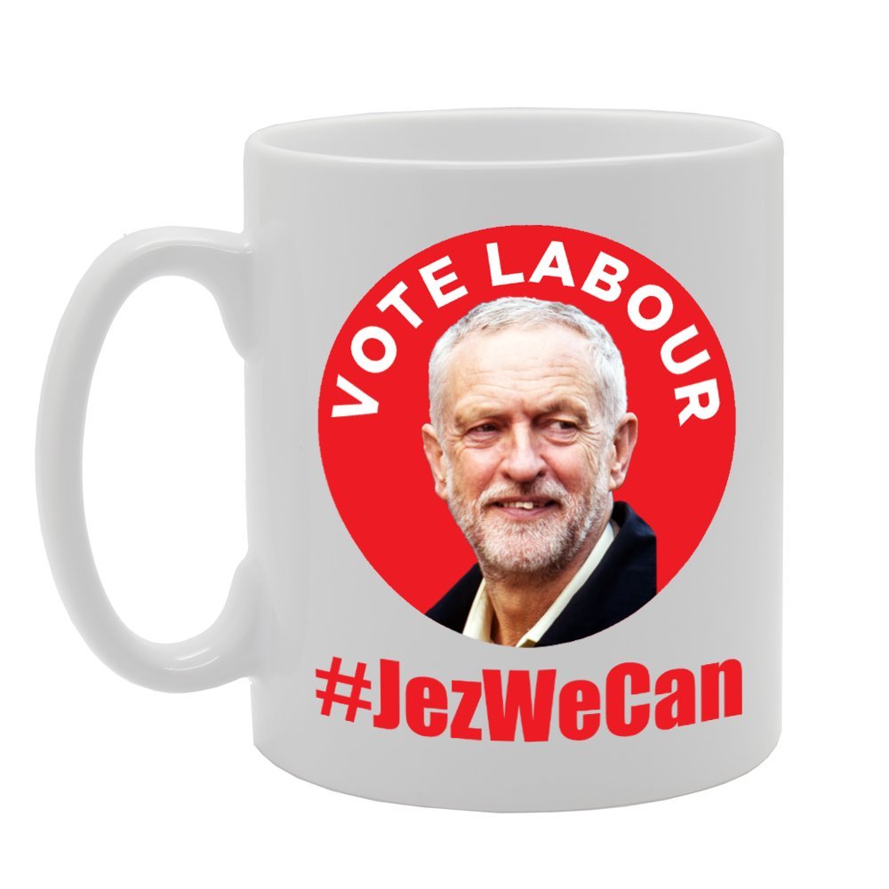 Coralgraph Inc Men's White Mg3883 Vote Labour Jeremy Corbyn Labour Party #Jezwecan Novelty Gift Printed Tea Coffee Ceramic Mug