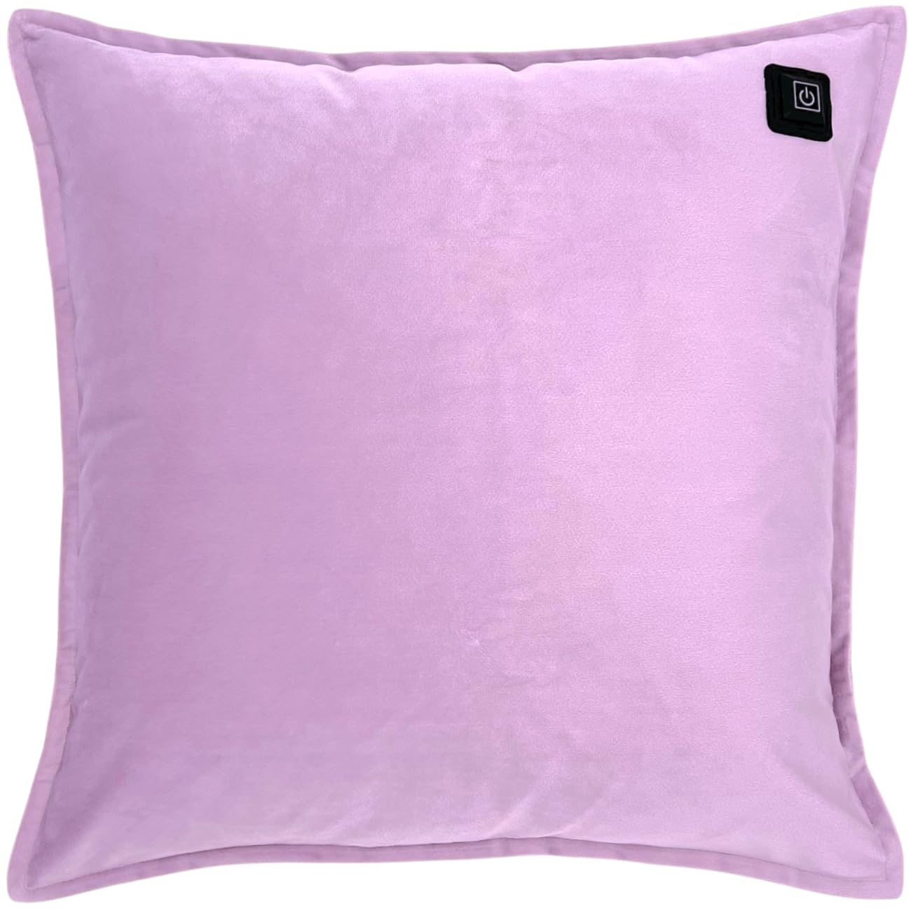 cuscino riscaldante elettrico senza fili 45 × 45 cm, 2 zone riscaldanti anteriori, 3 livelli 40/50/60 °C, power bank 10.000 mAh inclusa – velluto Lilla