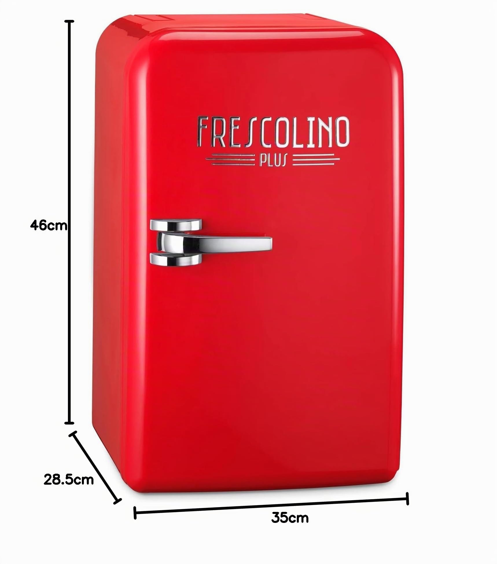 Trisa Frescolino Plus 17L, Mini-Kühlschrank Mobile Kühlbox, 12V Auto, Rot