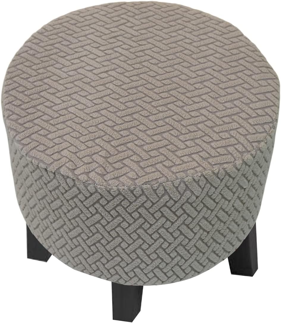 CRFATOP Printed Round Ottoman Covers Slipcover Stretch