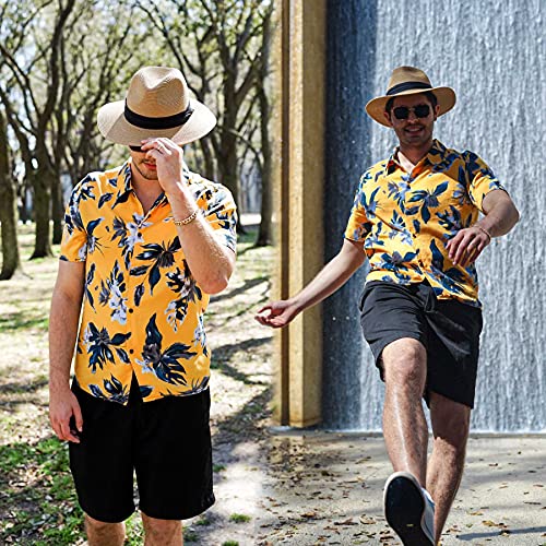 image for Lanzom Summer Beach Sun Hats for Men Women Foldable Floppy Travel Pack