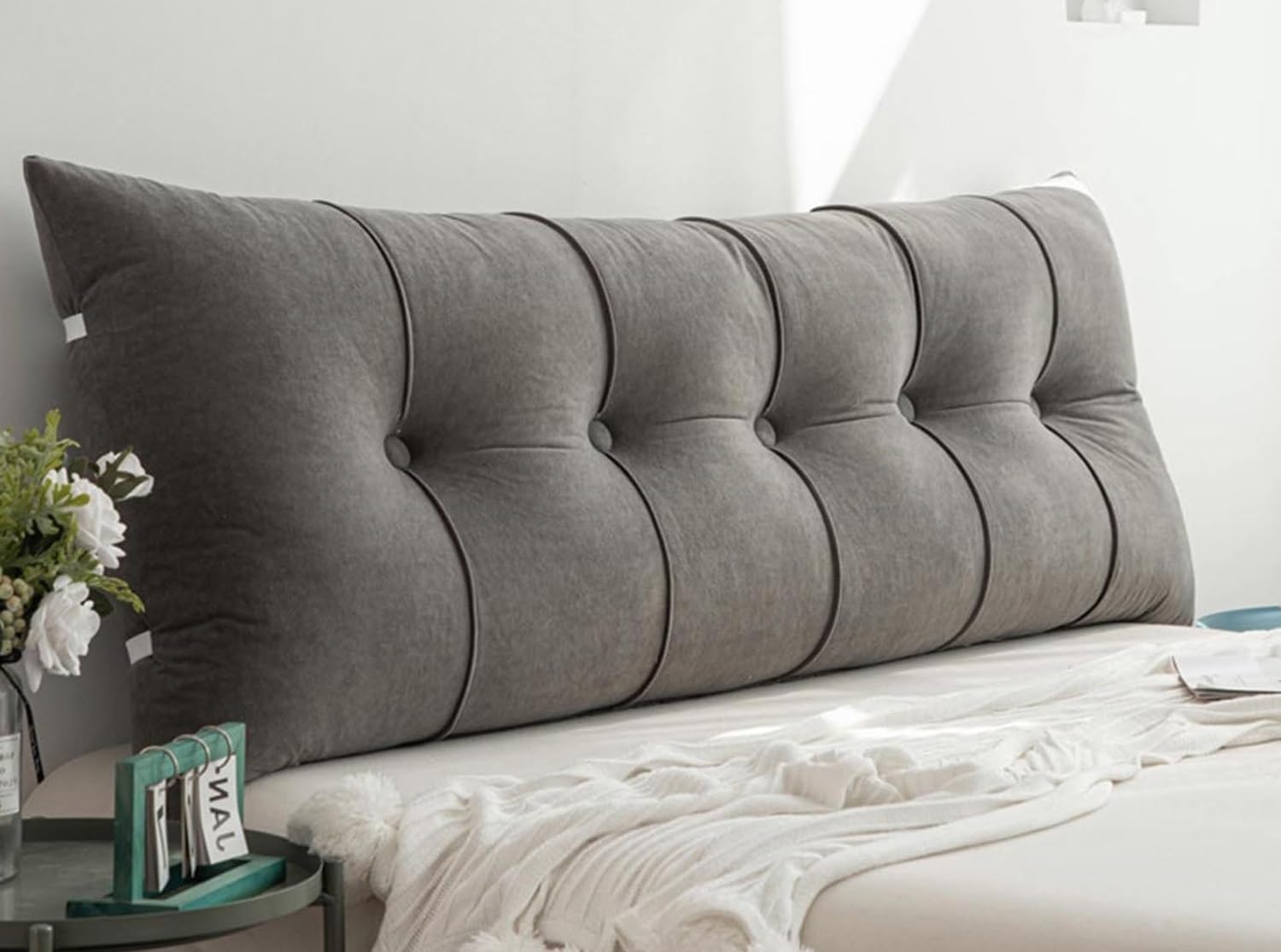 Almohada de lectura Suave, Sofá Cojines de Lectura，120/60/80/150/200/180cm Cabecera Cojín, Cojín Grande de Pared, Respaldo de Cama Almohada Lumbar para Sala de Esta Sillas Dormitorio(A2,150x55cm/59x21