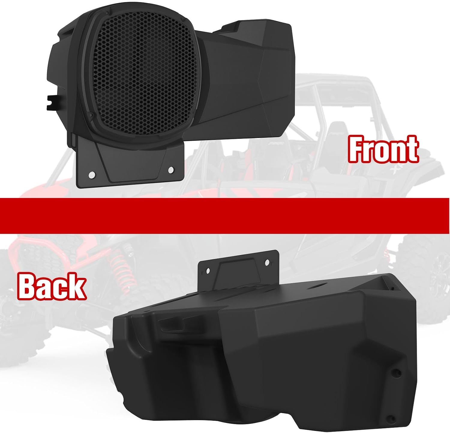 Sport Speaker Enclosures for Polaris RZR XP 1000/XP 4 1000 2024, UTV Rear Seat Speaker Pods Mount Brackets Holders for Polaris Accessories(2PCS)