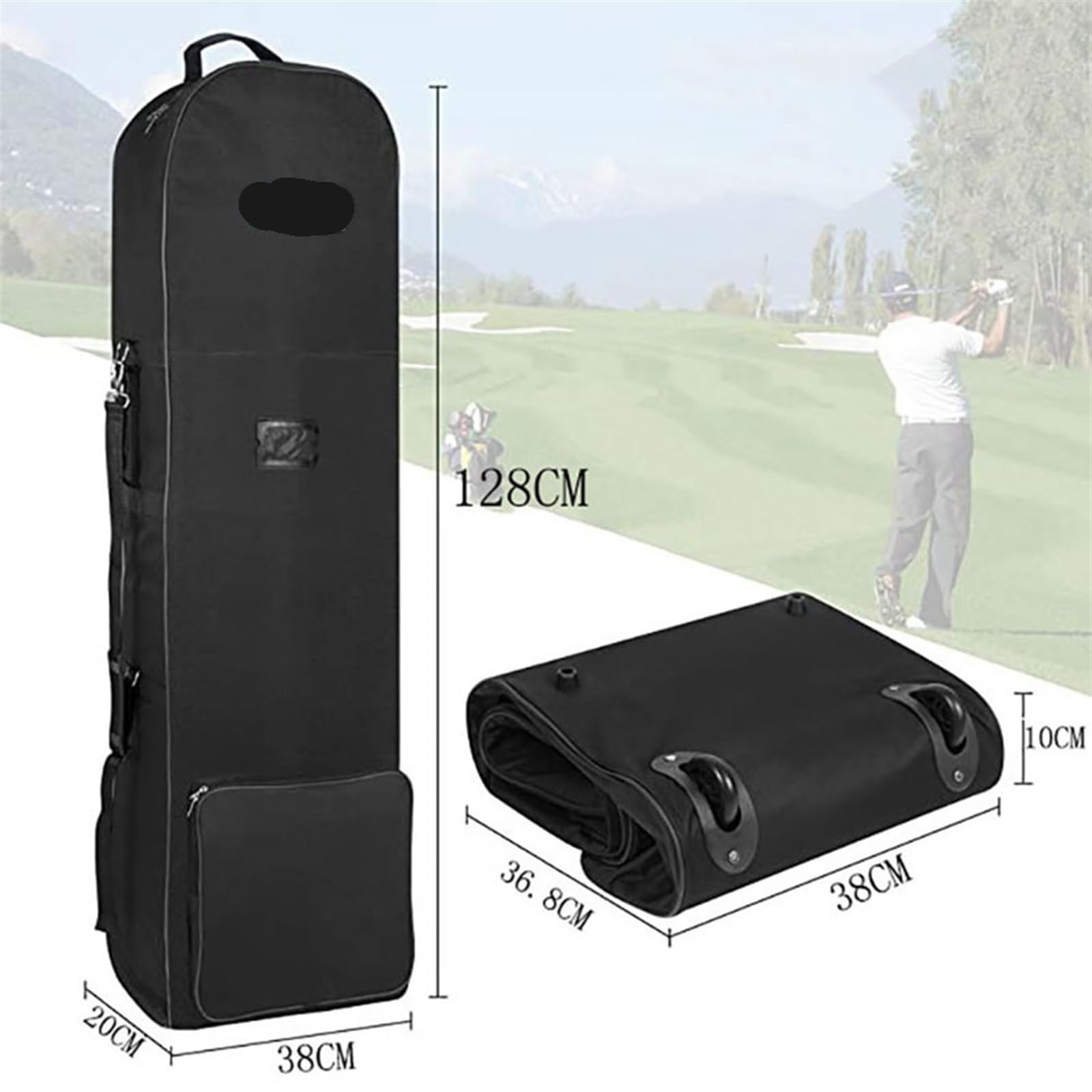 Golf-Reisetasche 1 PC Golf Reisetasche mit Rädern 600D Heavy Duty Stoff Universalgröße for Airlines Aviation Bag