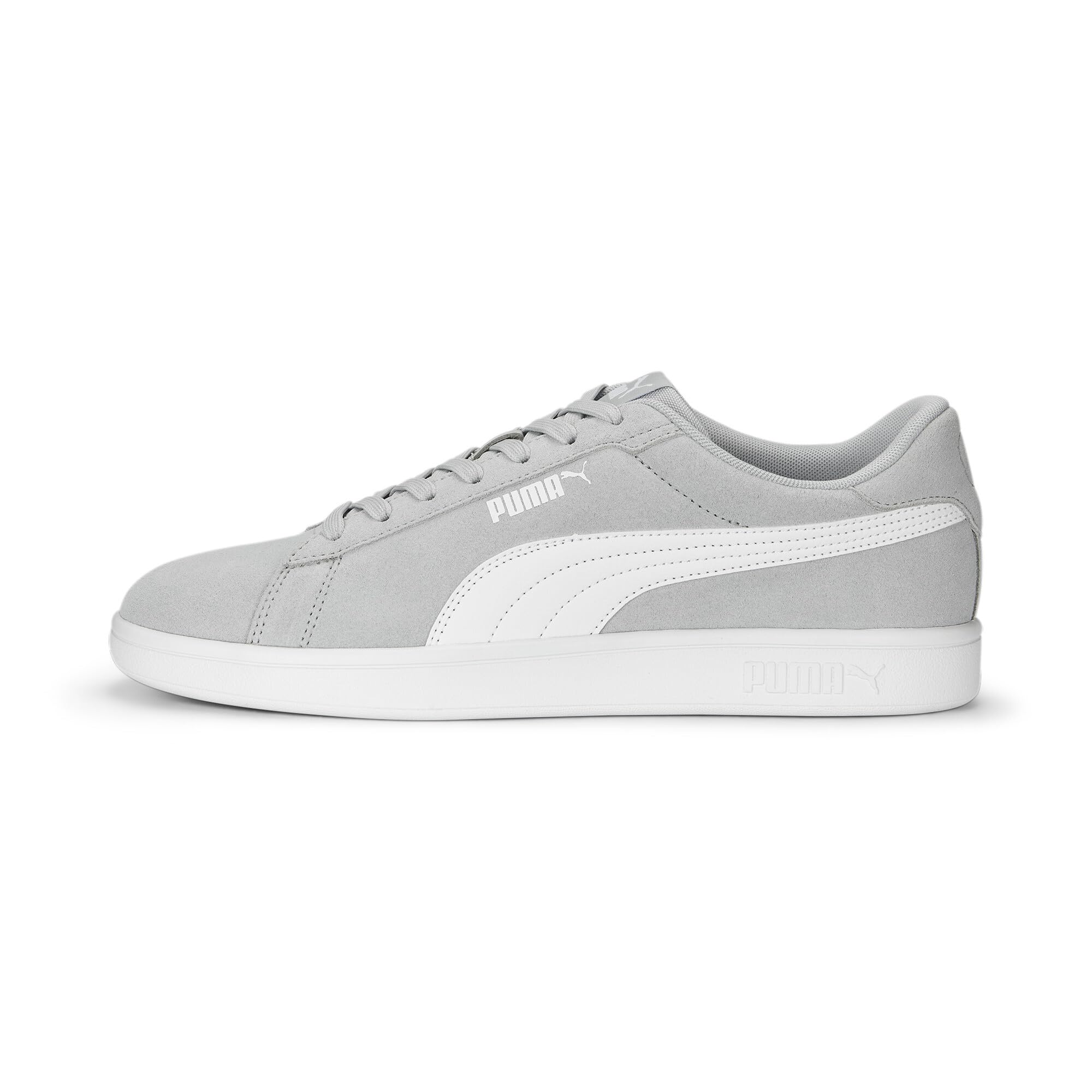 Puma Smash 3.0 Herren-Sneaker, Platingrau, Puma Weiß, 39 EU