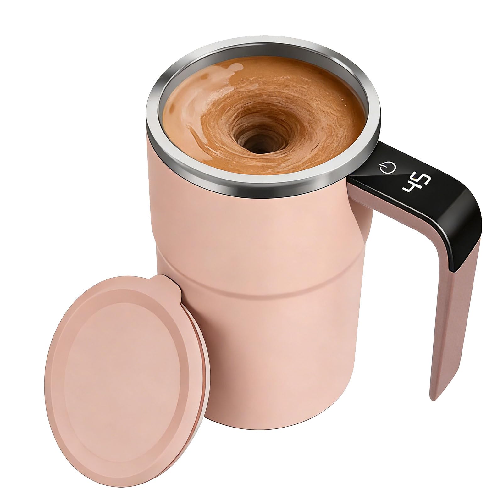 Uqezagpa Easy to Clean Automatic Stirring Cup Featuring Detachable Stirrer Drink Mixing Machine for Various Beverages Home Stirrer