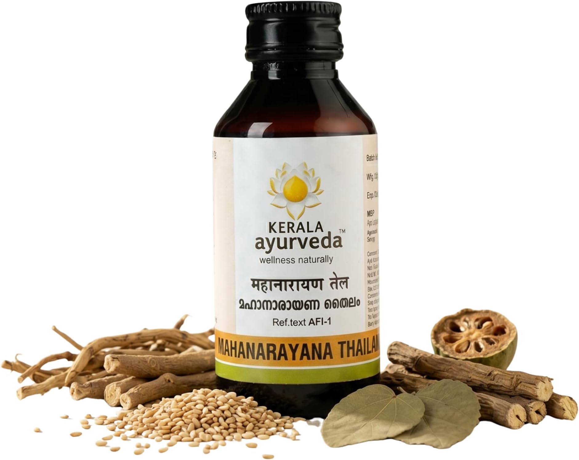 KERALA ayurveda Mahanarayana Thailam - 200 ml | Oil for Muscle Soreness & Stiffness | Increases Flexibility in Joints | Tel Massage Oil | Strengthens Nerves & Muscles | Relieve Joint Pain