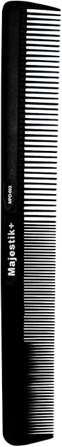 Professional Carbon Fibre Hair Cutting Comb - Anti Static, Heat Resistant, Strong & Durable, Medium and Fine Tooth in Black