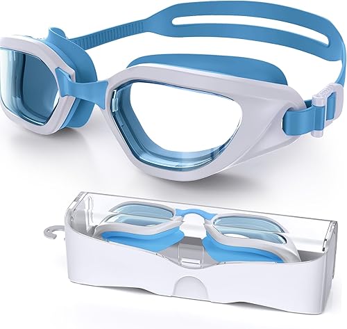 Miniatura 21 de Gafas de Natación, Gafas de Natación Unisex para Adultos Anti Niebla Anti UV Sin Fugas Visión Amplia para Hombres Mujeres Jóvenes Negro/Púrpura