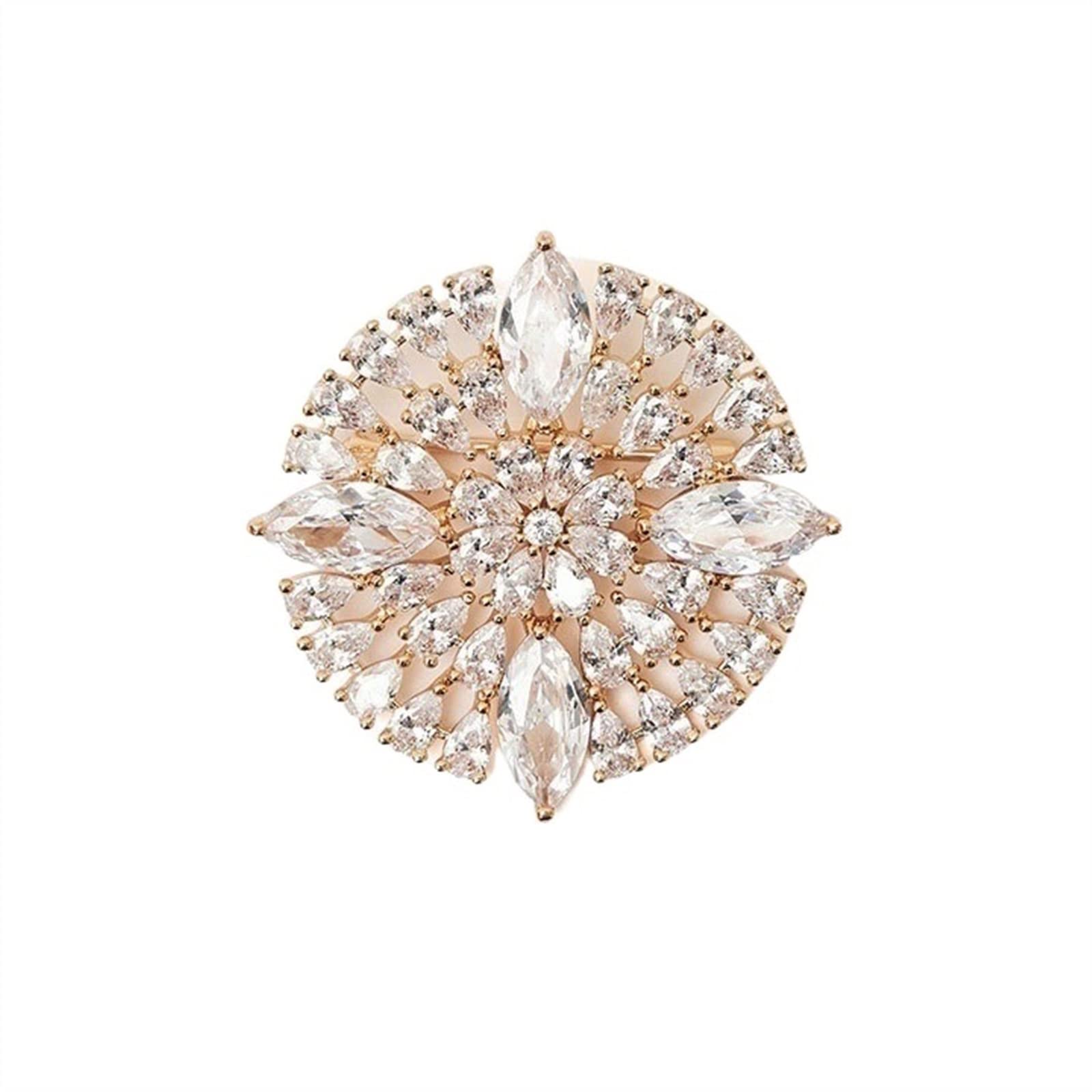 SISWIMBrooch Simple and Fashionable Round Brooch Fashionable and Good for Matching with Exquisite Clothing Accessories Neckline Decorations Women Brooch