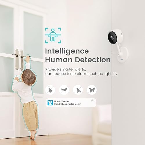Miniatura 6 de litokam Cámaras interiores para seguridad del hogar con visión nocturna, cámara para mascotas con aplicación de teléfono, cámara de seguridad WiFi
