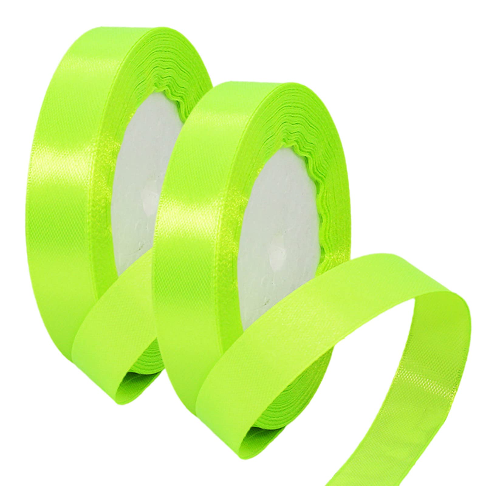 50mm Wide White Ribbon Thick Wedding Car Ribbon 22m, 2 inch Thick White Satin Ribbon for Gift Wrapping Wedding Car Christmas Birthday Cake Hair Bow Florist Bouquet Crafts Decorations — view 98