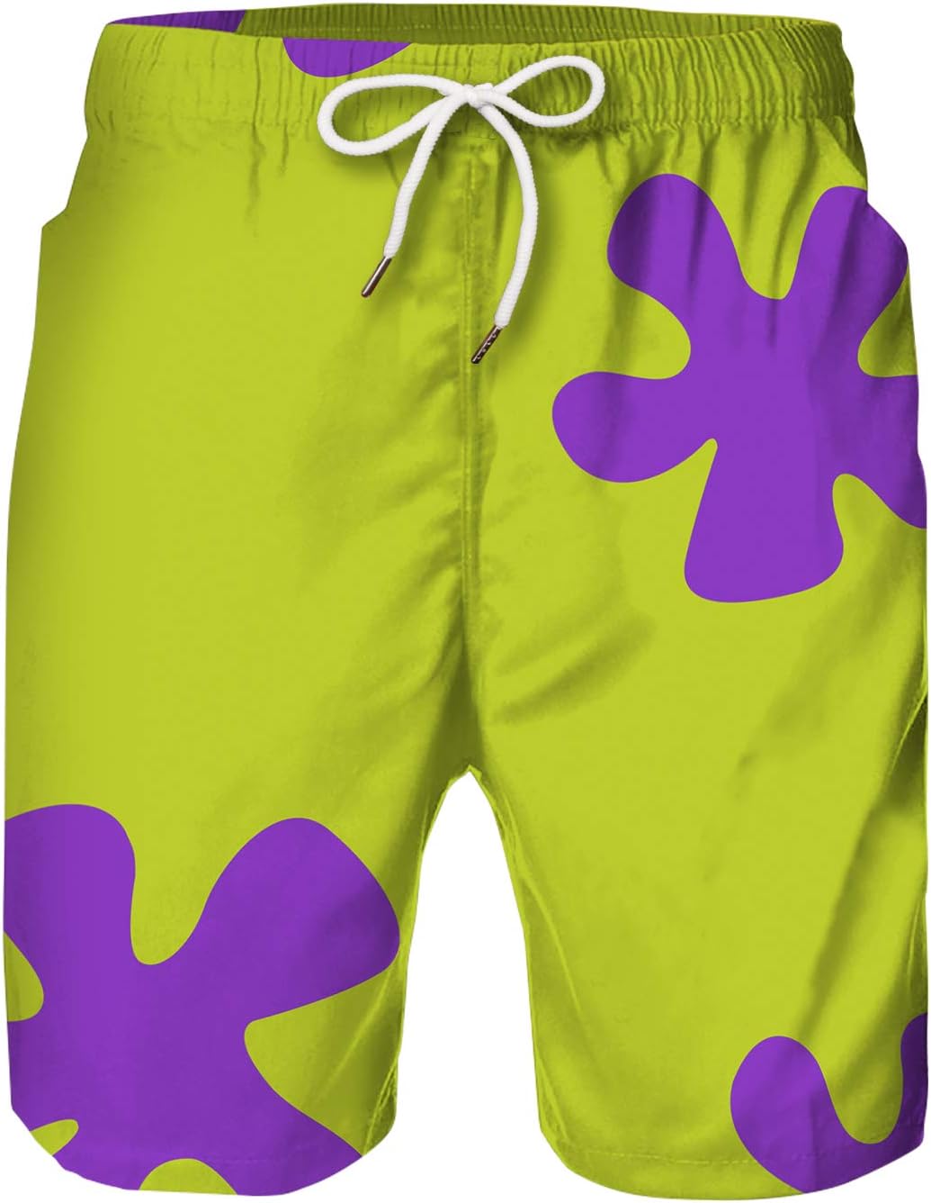 Mens Swim Trunks 3D Funny Print Elastic Waist Board Shorts Quick Dry Beach Swim Shorts Swimwear