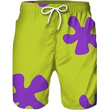 Mens Swim Trunks 3D Funny Print Elastic Waist Board Shorts Quick Dry Beach Swim Shorts Swimwear