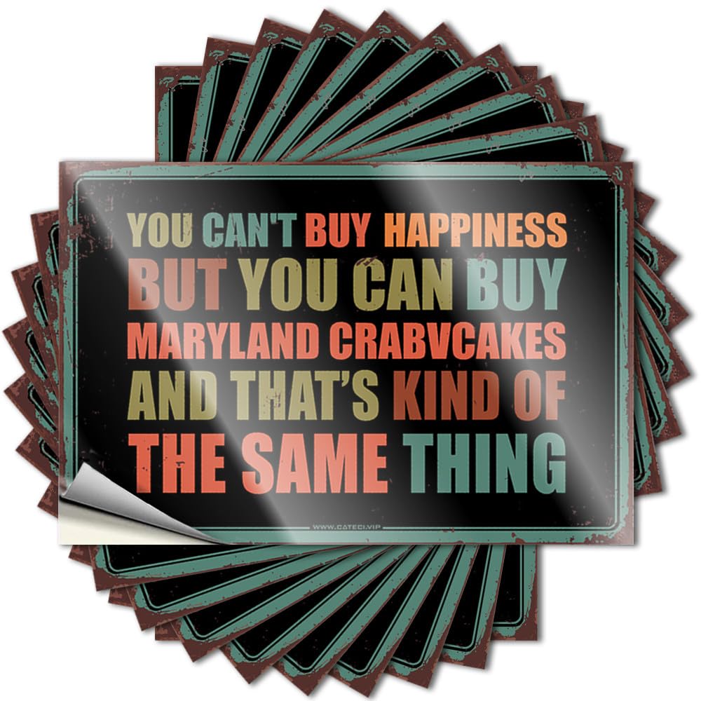 Sticker Mens Bedroom Decor Easy Apply | You Can't Buy Happiness But You Can Buy Maryland Crabvcakes Happy Cover Peel and Stick(6X9CM)