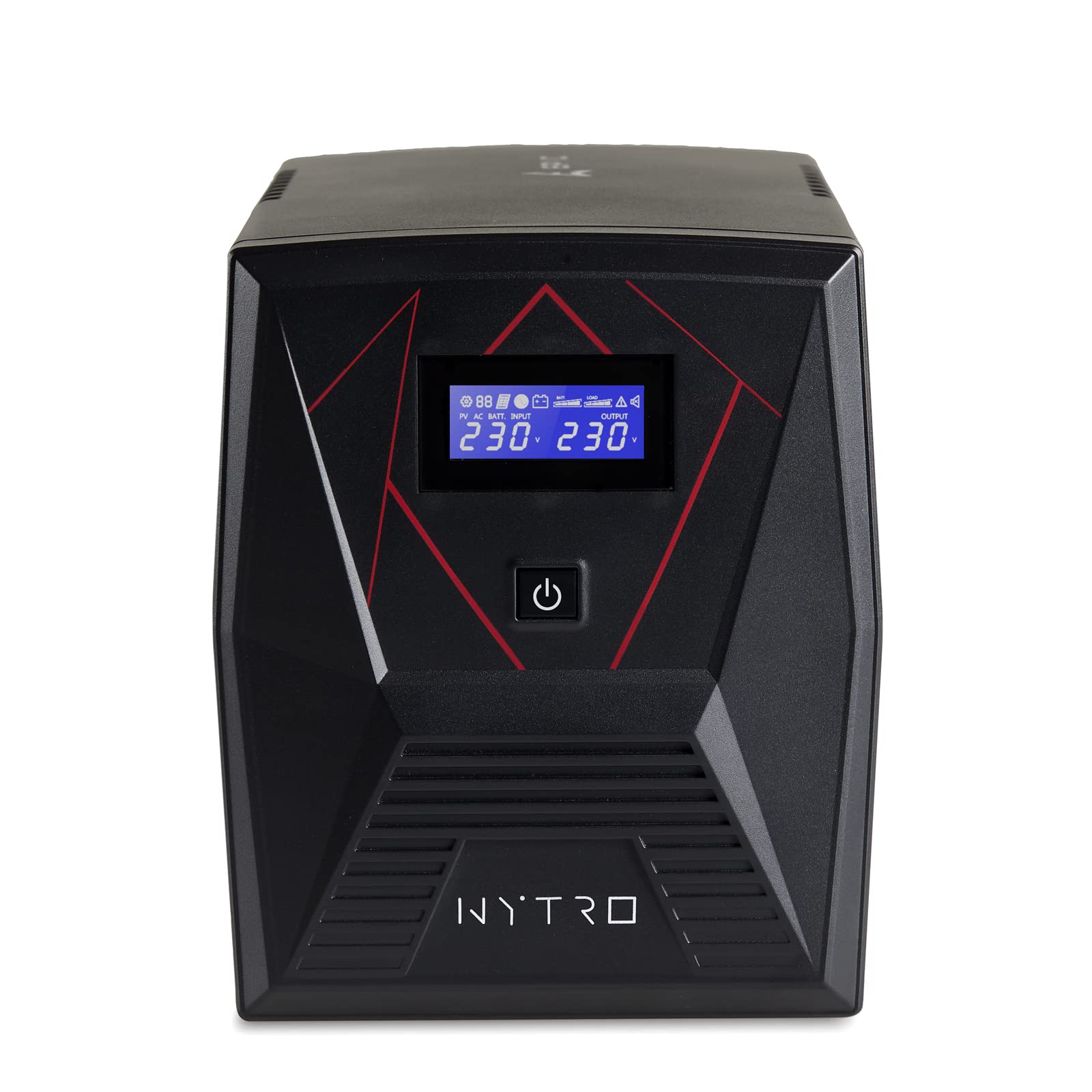 EPYC NYTRO – Onduleur Sinusoïdal Pur, Puissance 1500VA/900Watt, UPS pour PC de Jeu, Mac et Consoles, 5 Prises (2 x Schuko + 3 x IEC), Écran LCD, UPS Line Interactive