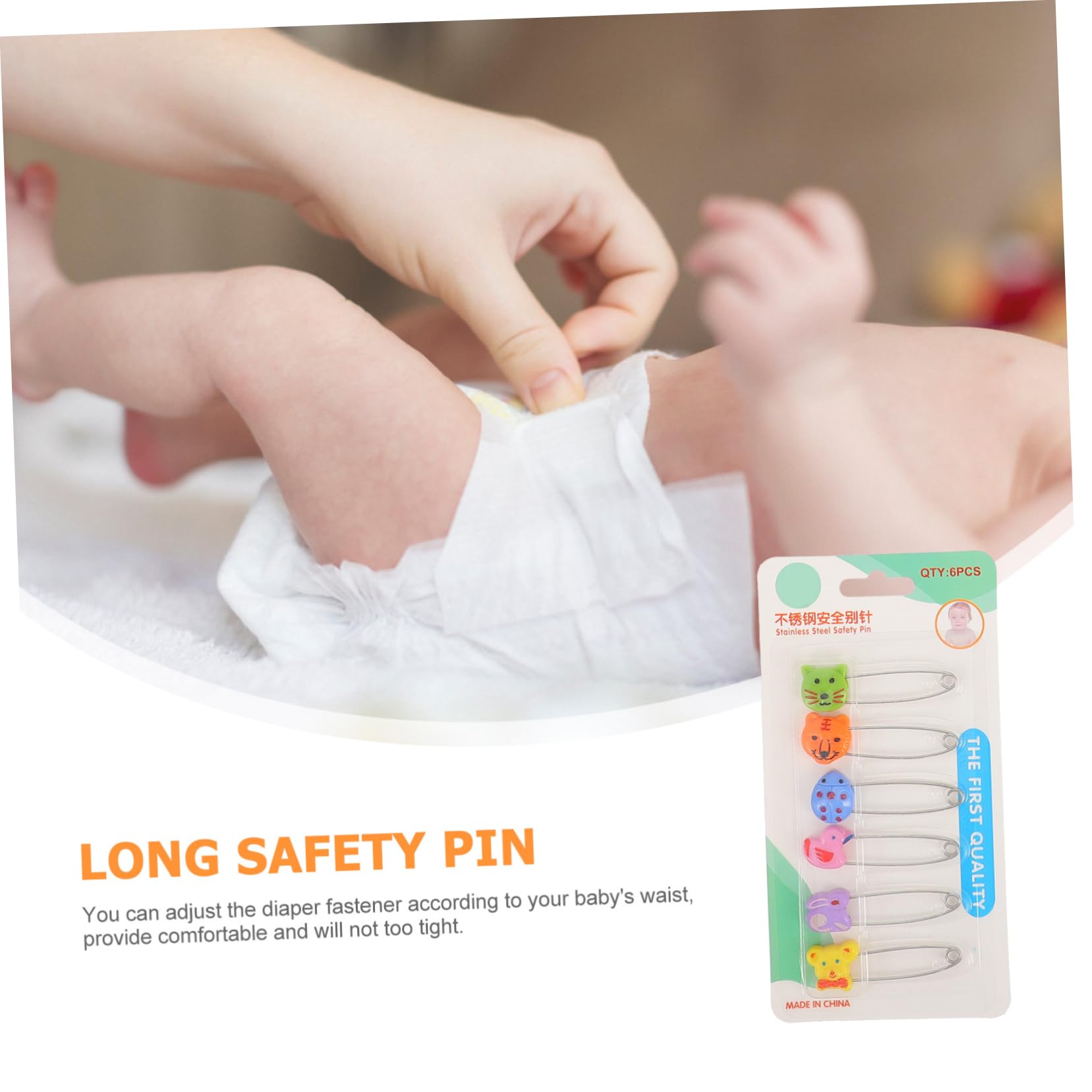 Toyvian Épingles de Sûreté Résistantes Lavage en Machine en Acier Inoxydable pour Bébé Lot de 30 Verrouillage Sécurisé pour Couches et Accessoires Animaux
