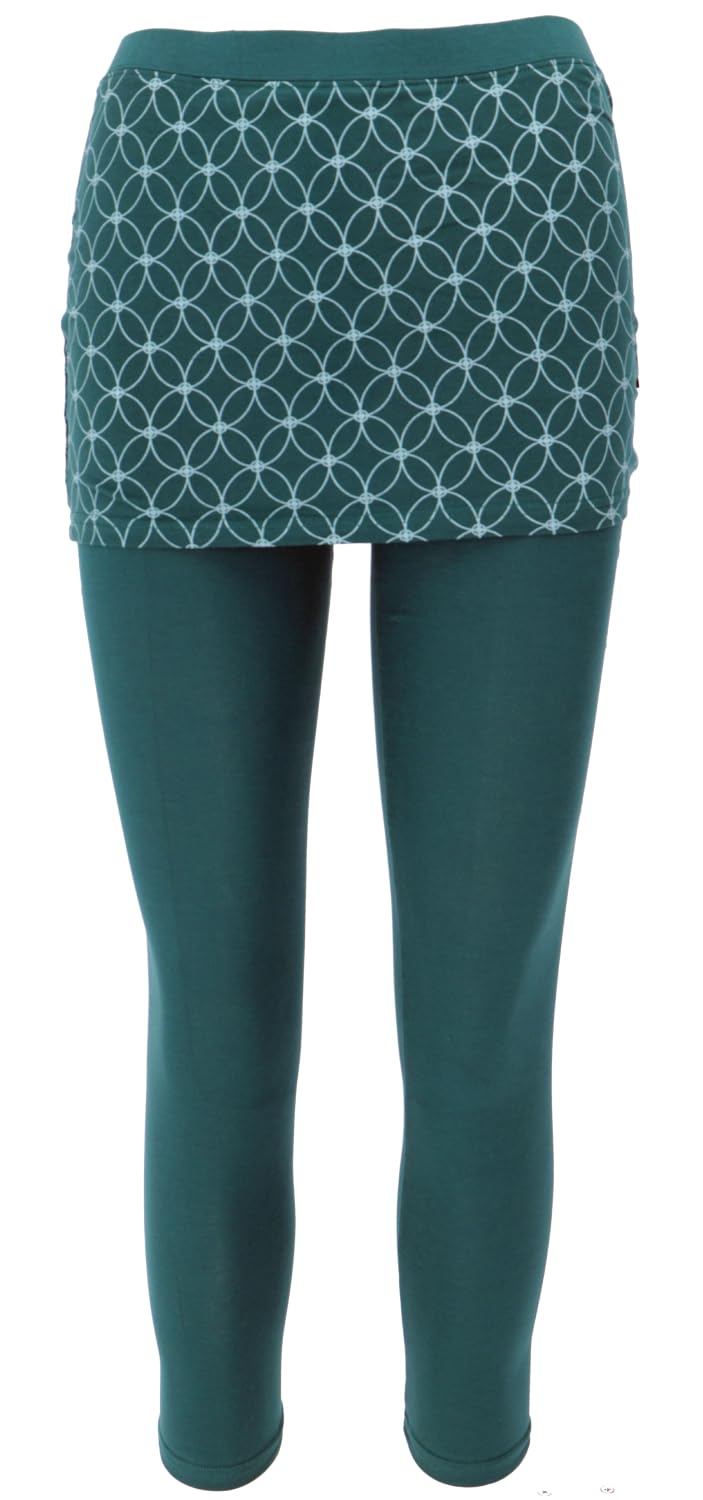 GURU SHOP Yoga-Hose, Leggings mit Minirock aus Bio-Baumwolle, Damen
