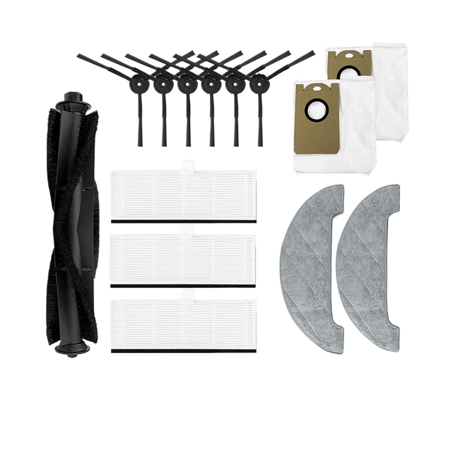 Spazzola Laterale Principale For Aspirapolvere, Compatible With AIRROBO T10 + spazzole e filtro per aspirazione(Set H)