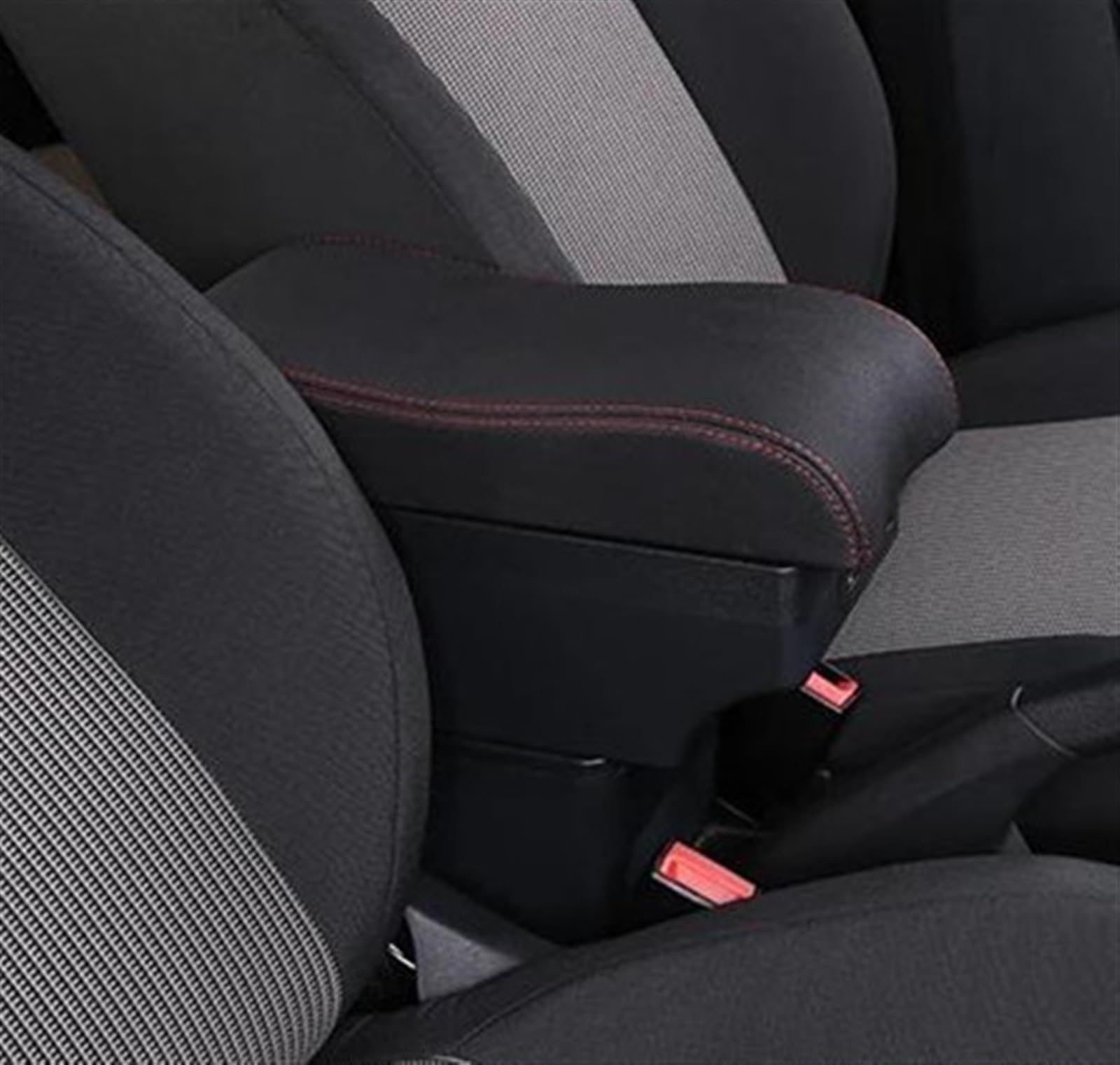 Noheeu A Black Red 7 Usb Car Interior Accessories Center Console Multifunctional Storage Box Armrest For Ertiga