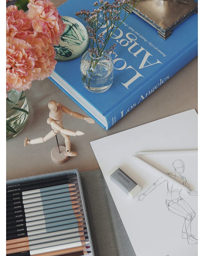Printworks Emerging Artist Art Set | Art Supplies & Drawing Pencils | Drawing Pencils for Artists | Art Supplies for Adults & Kids Drawing Set | Sketching Pencil Set with Mannequin & Graphite Pencils