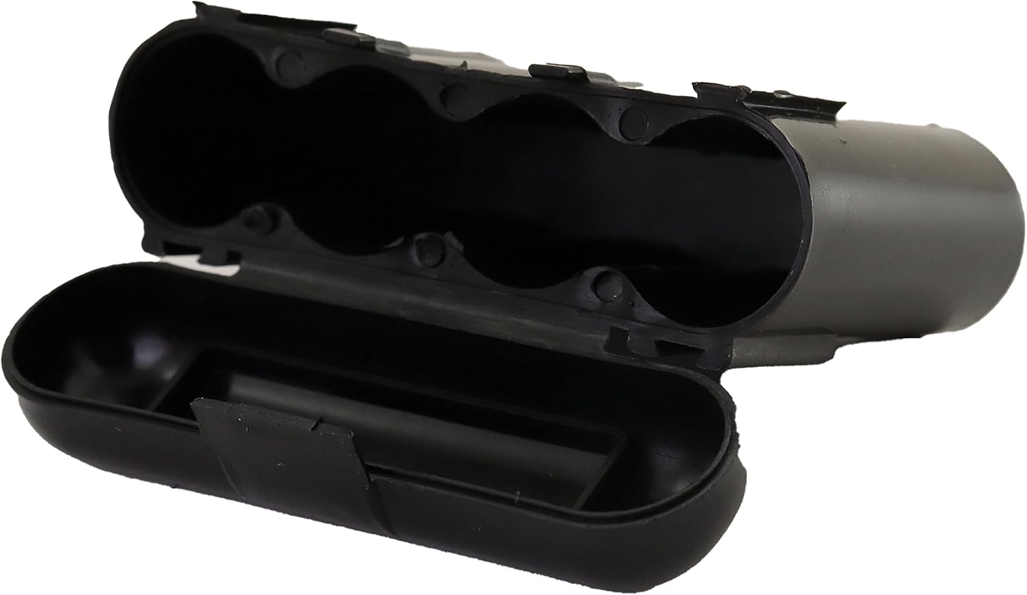 Powertron Batteries 50 Pack AA/AAA / CR123A Black Battery Holder Storage Cases