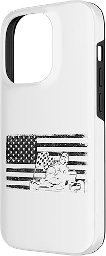 Miniatura 2 de iPhone 14 Pro Go Kart Racing American Flag Vintage Case