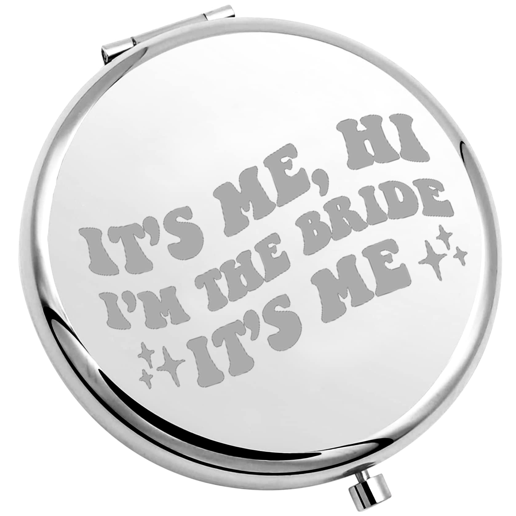 TIIMG Wife Bride Gift Wife Bridal Party Gift It’s Me Hi I'm The Bride It's Me Compact Mirror for Women (I'm The Bride)