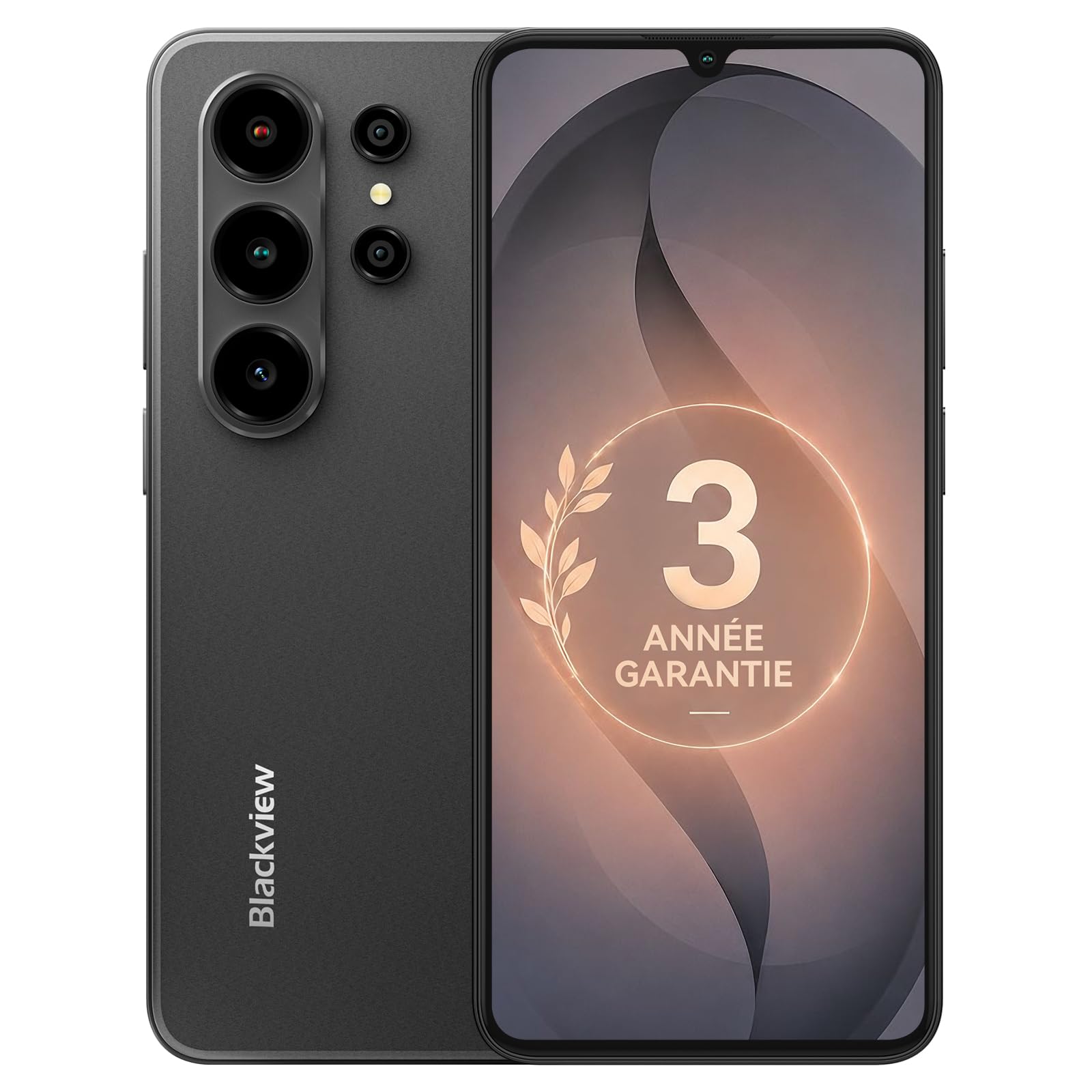 Blackview Wave 10C Telephone Portable 6,88" HD+, Smartphone Android 16, 16+32Go (ext 1To), Double SIM, 5000mAh, 32+13MP, Face ID/GPS/OTG, Compatible Orange, SFR, Bouygues, Free Mobile – Noir
