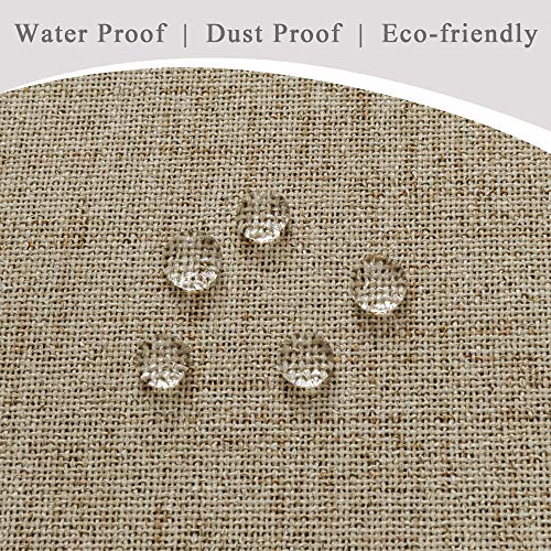 Mingshire Natural Color Faux Linen Full Blackout Curtains Drapes With 3 Pass Coating Back, Waterproof Treatment Easy Care For Sliding Door, 52" Width / 84" Length, Pack Of 2 #TOP5