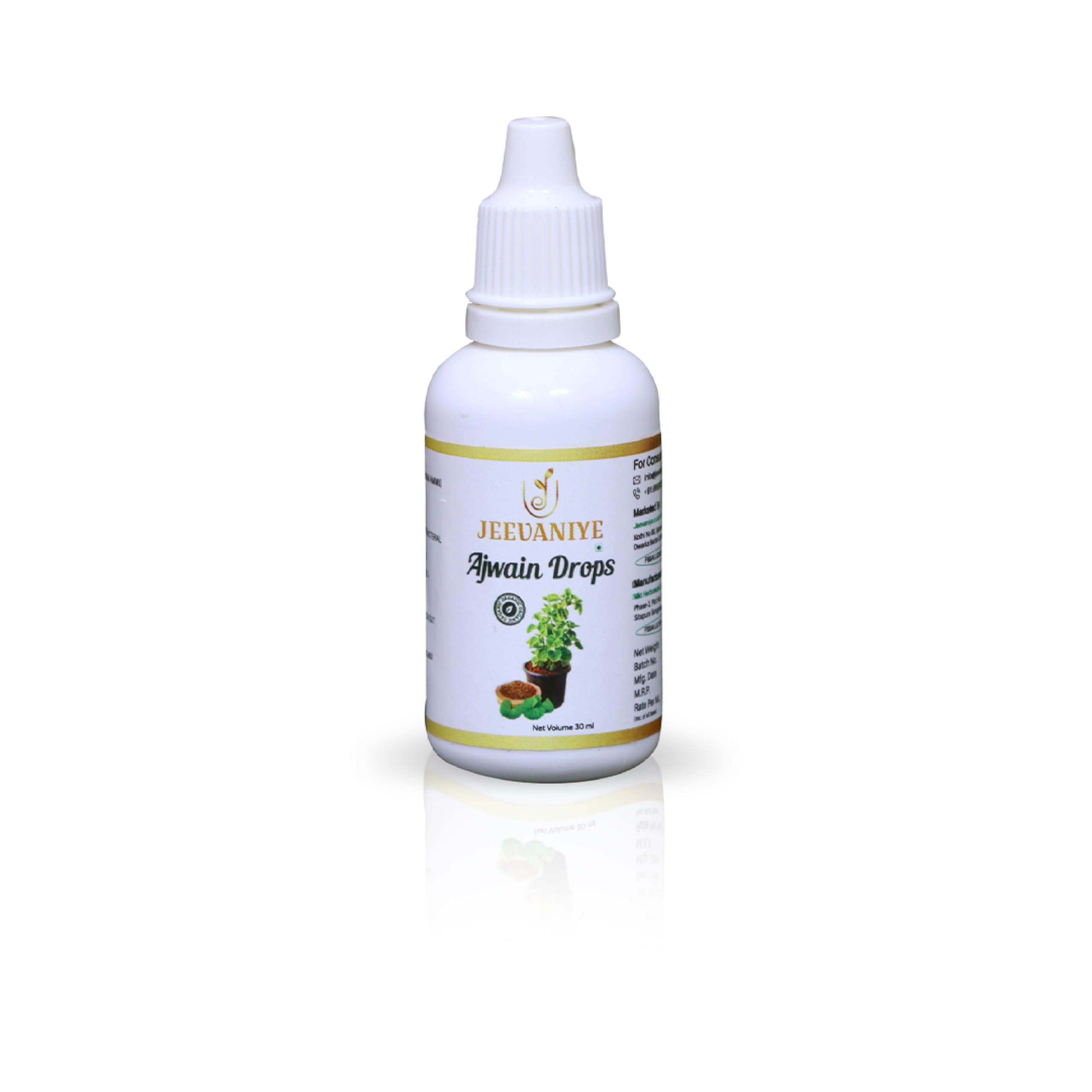 Jeevaniye Ajwain Drops 30 ml | Carom Seeds Oil Extract Concentrate Drops | 300 Servings | Natural Gut Immunity Enhancer | Aids in Digestion and Weight Loss (B0CGLQMF2T) Amazon Price History, Amazon Price Tracker