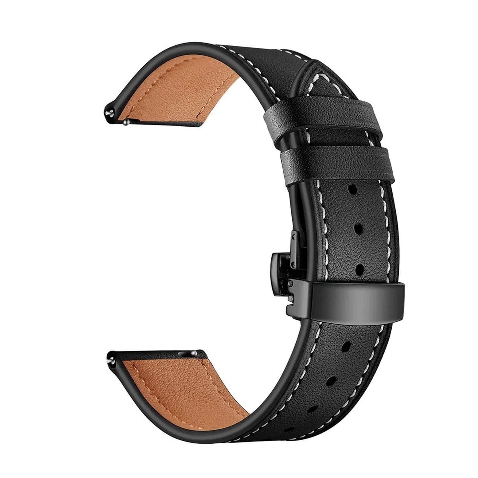 YINGO 22-milimetrowy skórzany pasek do zegarka z szybkim zapięciem, kompatybilny z akcesoriami do smartwatchy Vivoactive 4S/Move 3S/Active S/Rey