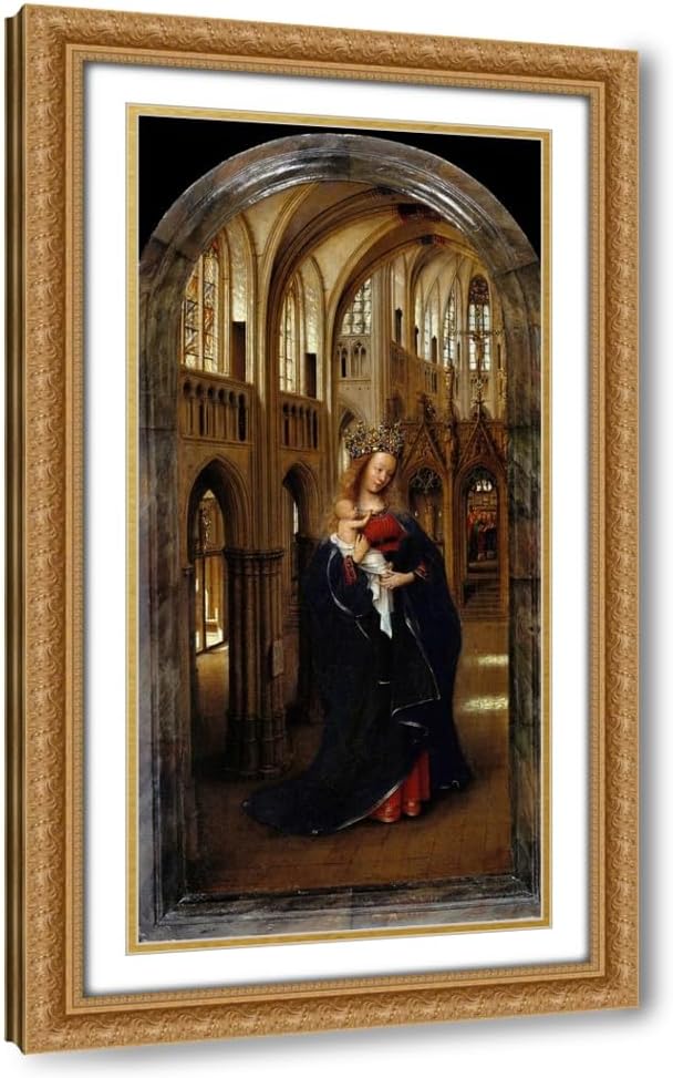 ArtDirect The Madonna in the Church (circa 1438) Custom Framed Art Print Giclee Print or Canvas Options with Various Sizes and Customization by Jan van Eyck